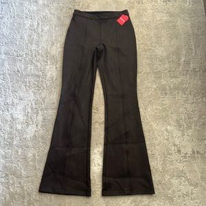 Faux Suede Flare Pants
